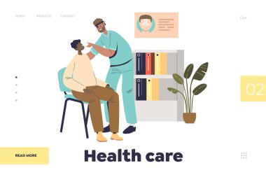 Hastaların burun hastalıklarını kontrol eden otolarolog doktorla sağlık hizmeti konsepti