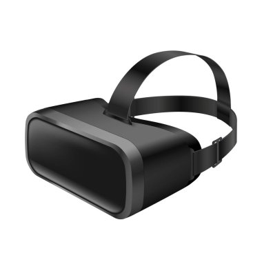 Vr kulaklık. Beyaz arka planda izole edilmiş modern gerçekçi sanal gerçeklik gözlükleri