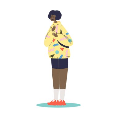 Şok olmuş genç bir kadın korkmuş ve şaşkın görünüyor. Kötü şoklara karşı duygusal tepkiler