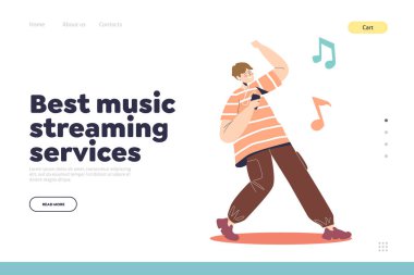 En iyi müzik servisi iniş sayfası. Cep telefonundan kulaklıkla şarkı dinle.