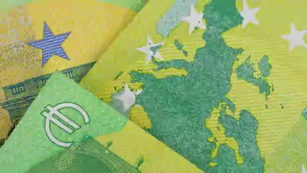 Valuta Euro money stop motion — Video Stock