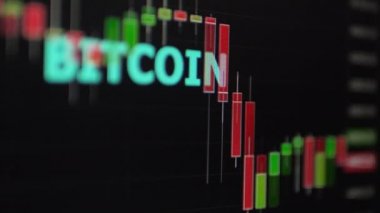 Monitörde Bitcoin değişim şeması