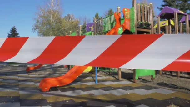 Playground closed due to pandemic — Stock Video