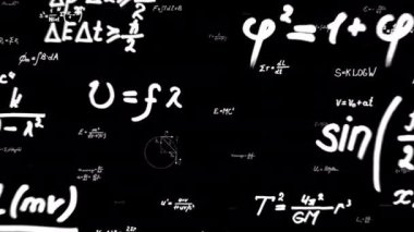 Uçan matematik ve fizik formülleri, semboller, fonksiyonlar ve denklemler