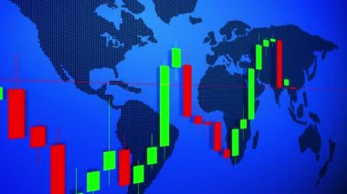 Nokta dünya haritalı borsa grafikleri