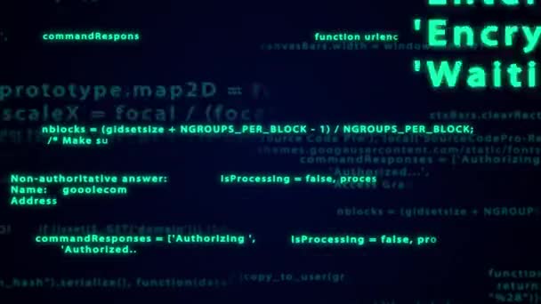 Bloques de código de programa en el espacio virtual. — Vídeos de Stock