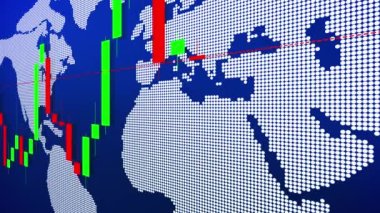 Kara zemin üzerine borsa grafikleri