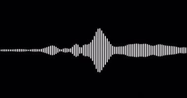 Ses dalgası ya da ses dalgası. Şeffaf arkaplanda izole edilmiş kusursuz ses eşitleyici