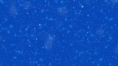 Yumuşak, beyaz kar taneleri zarif bir şekilde koyu mavi arka plana inerler. Büyüleyici hareket huzurlu bir ortam yaratır. Rahatlamak ya da odaklanmak için idealdir..
