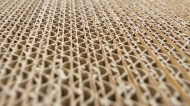 Yüzey, karmaşık tasarım ve yapısını vurgulayan bal peteği desenli, desenli bir karton kaplama sergiliyor. Madde doğal renklidir ve görsel derinlik sağlar..