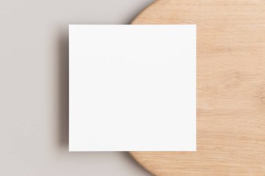 Davetiye kare maketi. Çalışma alanı kavramı.