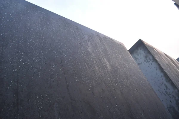 Berlin Deki Soykırım Anıtı Almanya Daki Beton Bloklar Birkaç Sıra — Stok fotoğraf