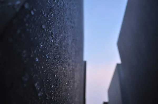 Holocaust Monument Berlijn Duitsland Veel Betonnen Blokken Opgesteld Meerdere Rijen — Stockfoto