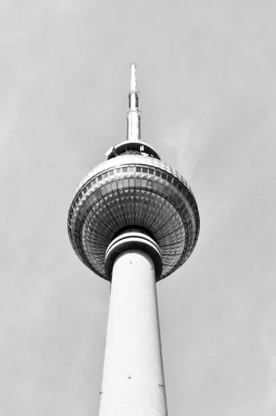 Τηλεόραση Παρατηρητήριο Πύργος Στο Βερολίνο Μαύρο Και Άσπρο Γερμανία — Φωτογραφία Αρχείου