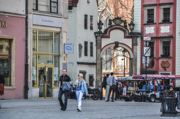 Fasada Budynku Ratusza Starym Mieście Rynku Wrocławiu Ozdobny Budynek Wrocławiu — Zdjęcie stockowe