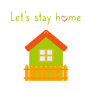 Beyaz arkaplanda metin olan ev kavramını koru.