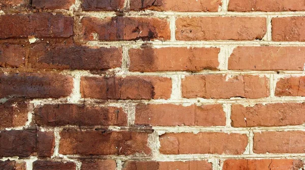 Tijolo Queimado Estrutura Uma Parede Rua Tijolo Terracota Com Juntas — Fotografia de Stock