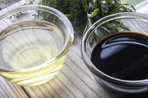 Pirinç sirkesi ve soya