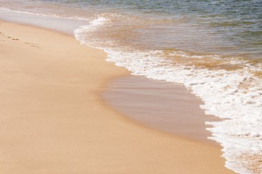 dalga bir plajda