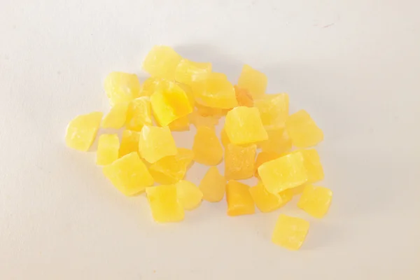 Dry pineapple dice — Stock Photo, Image