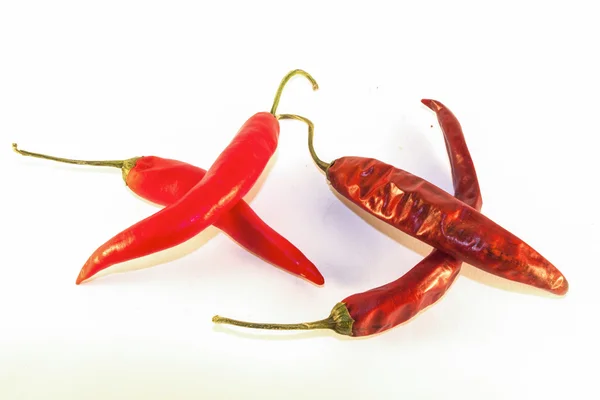 Droog en verse chili — Stockfoto