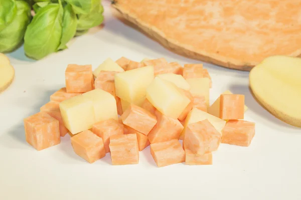 Potato and sweet potato — Stock Photo, Image