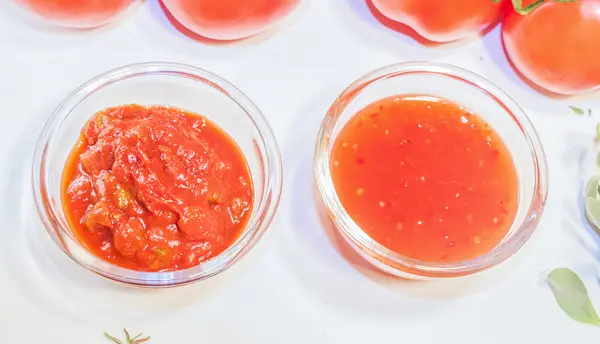 Salsa y salsa de chile — Foto de Stock