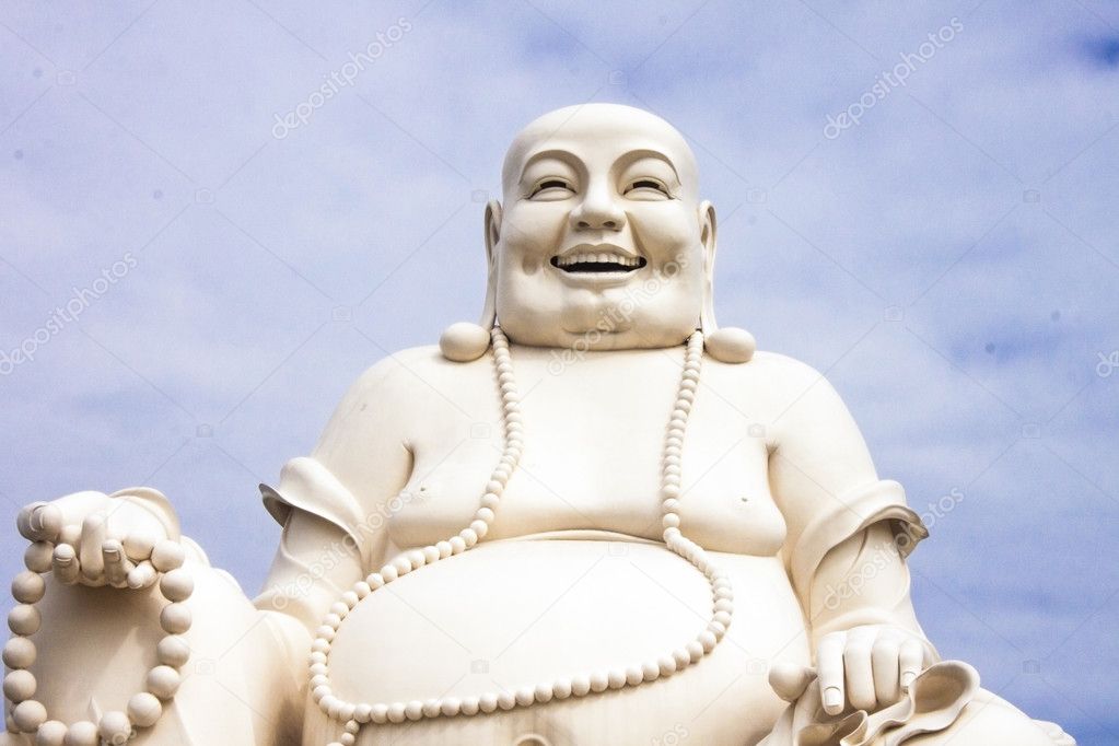 White monk statue