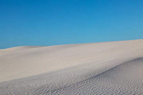 Cielo Blu Sabbia Gesso Parco Nazionale White Sands Nel Nuovo — Foto Stock