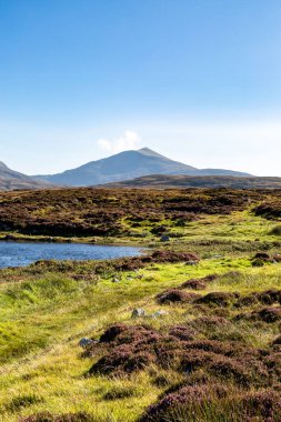 Güney Uist Hebridean adasında bir dağ manzarası