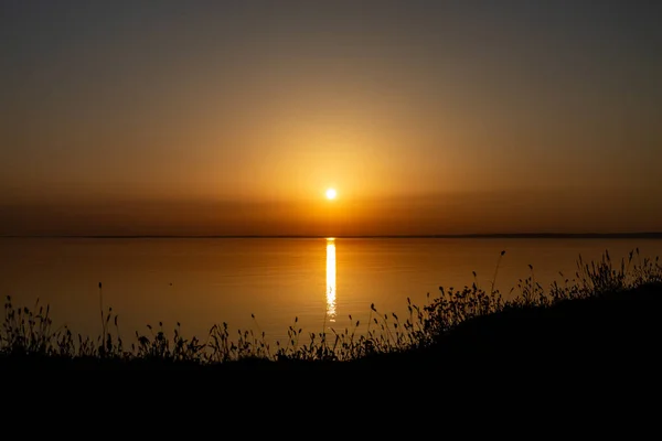 Sonnenuntergang Über Der Rhossili Bay Auf Der Gower Peninsula Mit — Stockfoto