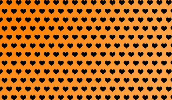 Modello Arancione Cuori Dei Cartoni Animati Sfondo Isolato — Foto Stock