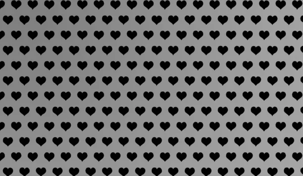 İzole edilmiş arka planda karikatür kalplerinin 2d gri deseni.