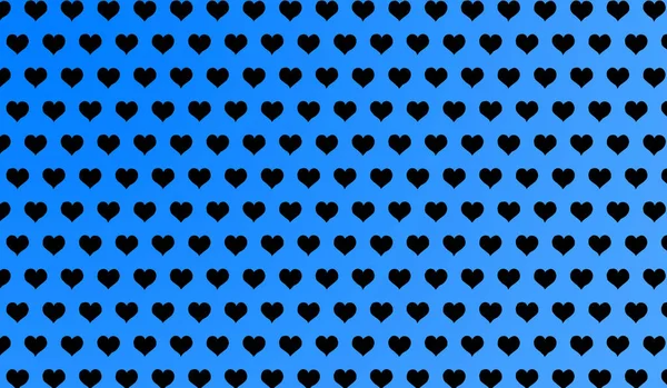 Modrý Vzor Karikatury Srdce Izolovaném Pozadí — Stock fotografie