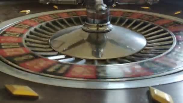Старое Колесо Рулетки Вращающееся — стоковое видео
