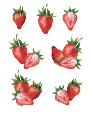 Suluboya çilekleri.