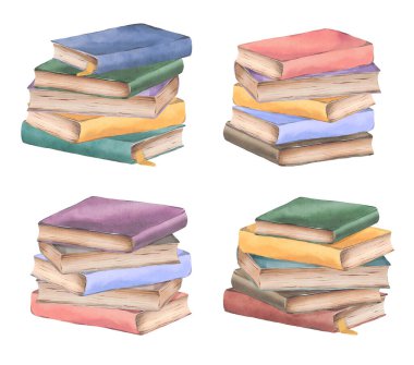 Kitap yığınıyla ayarla
