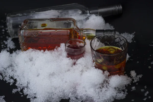 Vodka e whisky in bottiglia — Foto Stock