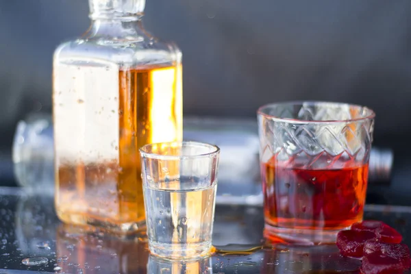 Bevanda alcolica primo piano — Foto Stock