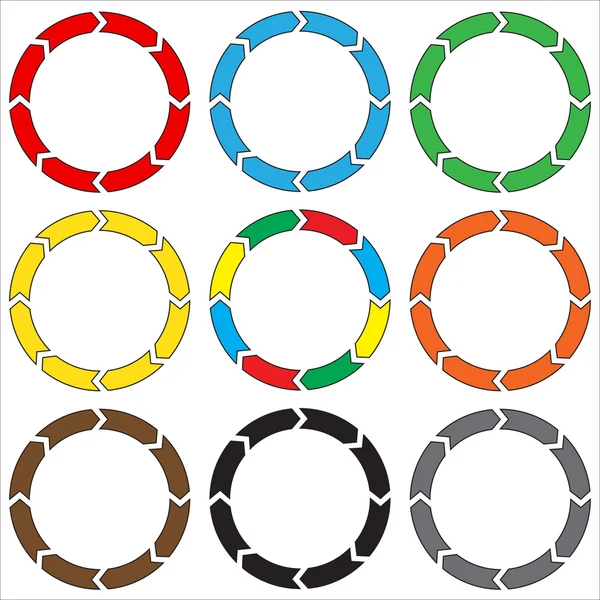 Círculo, seta anel . —  Vetores de Stock