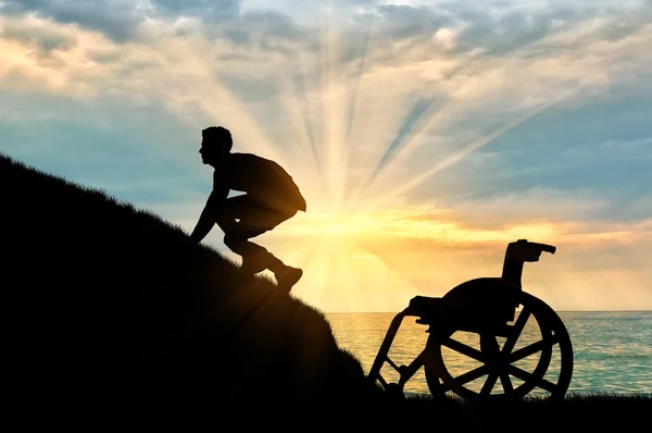 Silueta de la persona con discapacidad —  Fotos de Stock