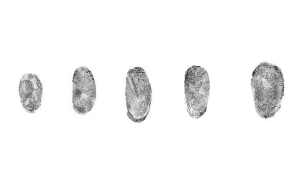 Отпечатки пальцев на белом фоне — стоковое фото