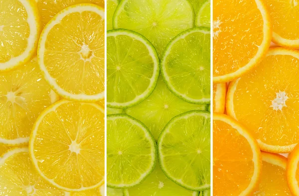 Mezcla de frutas de limón, lima y naranja —  Fotos de Stock