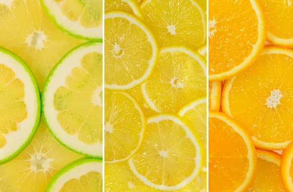 Fruta Mezcla de fruta dulce, limón y naranja —  Fotos de Stock