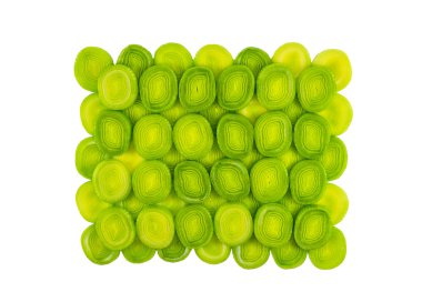 Güzel dilimlenmiş pırasa