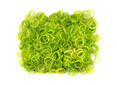 Güzel dilimlenmiş pırasa