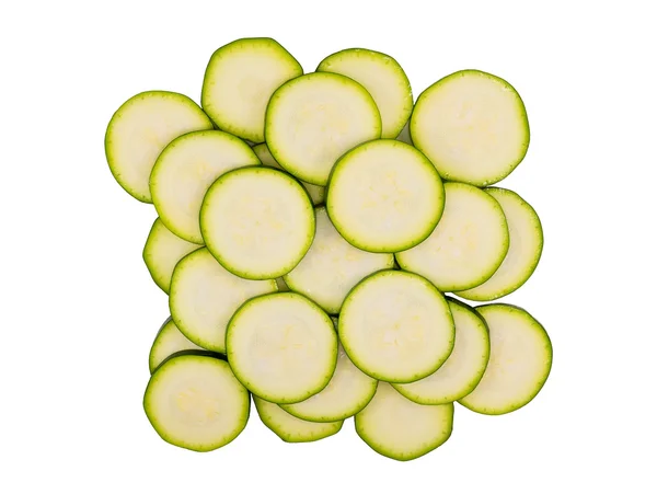 Zucchine affettate vegetali — Foto Stock