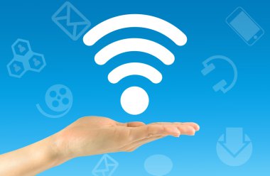 Elini Wi fi simgesini