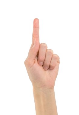 El işaret parmağı ile ortaya