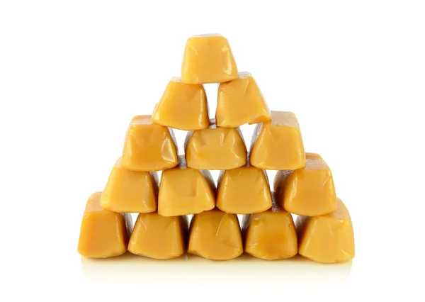 Karamel toffee opgestapeld piramide — Stockfoto